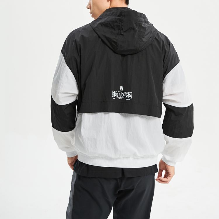 Li Ning Tréninková série Volný střih Barevný blok Bunda s kapucí Pánské bundy AFDQ817-1