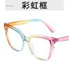 Anti-Blue-Ray TR90 Comfortable Cat Eye Eyeglasses Frames Female Fashion Personality Spectacles for Ladies Optical Grade Frames