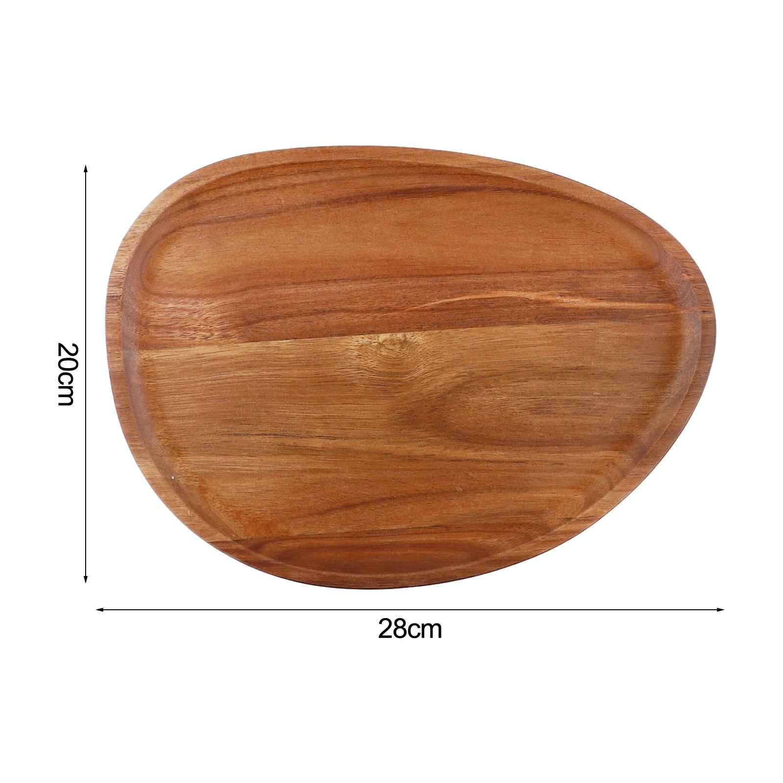 

Chic And Charming Wooden Serving Tray High Hardness Home Decoration Multi-purpose Natural Wood Color Easy To Clean 17.5x10.8