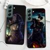 Halloween Magic Cat Phone Case For Samsung Galaxy S22 S25 Ultra S21 S10 Plus S26 Edge S20 S23 S24 FE Cover Silicone Soft TPU