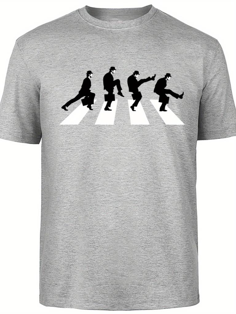 Summer Mens 100 Cotton Tshirt Retro Harajuku Anime Print Street Style Breathable Casual Versatile Daily Use Simple Fashion