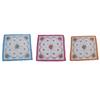 3ks Květinové kapesníkové ručníky 30*29cm Elegantní Vintage Klasické Bavlněné Hanky ​​Letní Přenosné Dámské Ručníky