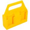 1pc Battery Storage Rack Four-Slot Capacity Yellow Multi-Purpose Portable Battery Holder Storage Box Space Saving Organizer