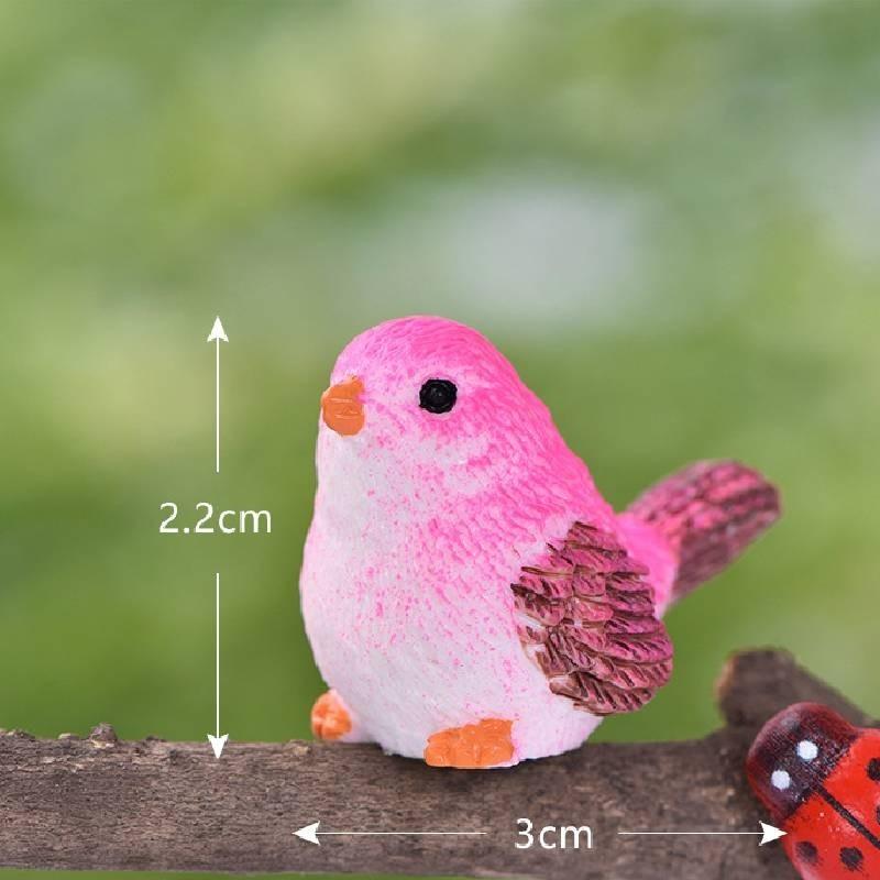 Charmante Harz-Vogelfigur für Moos-Mikrolandschaft und Sukkulenten-Pflanzendisplay