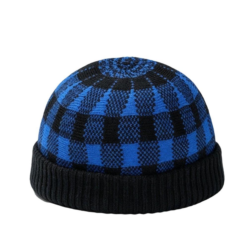 Polka Dot Melon Skin Hat Brimless Painter Hat Personalized Knitted Beanies Cap Men