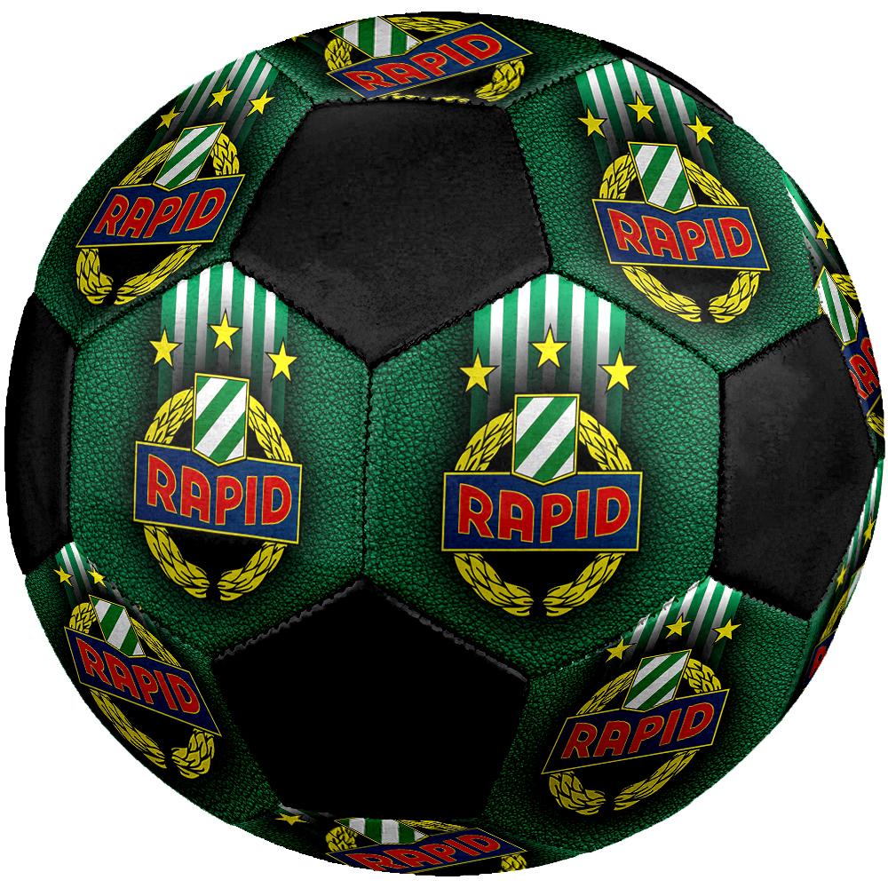 Rapid Wien Soccer Ball, Colorful, Suitable for All Ages, Machine-stitched, PVC Material, Competition Grade, Durable and High Bounce