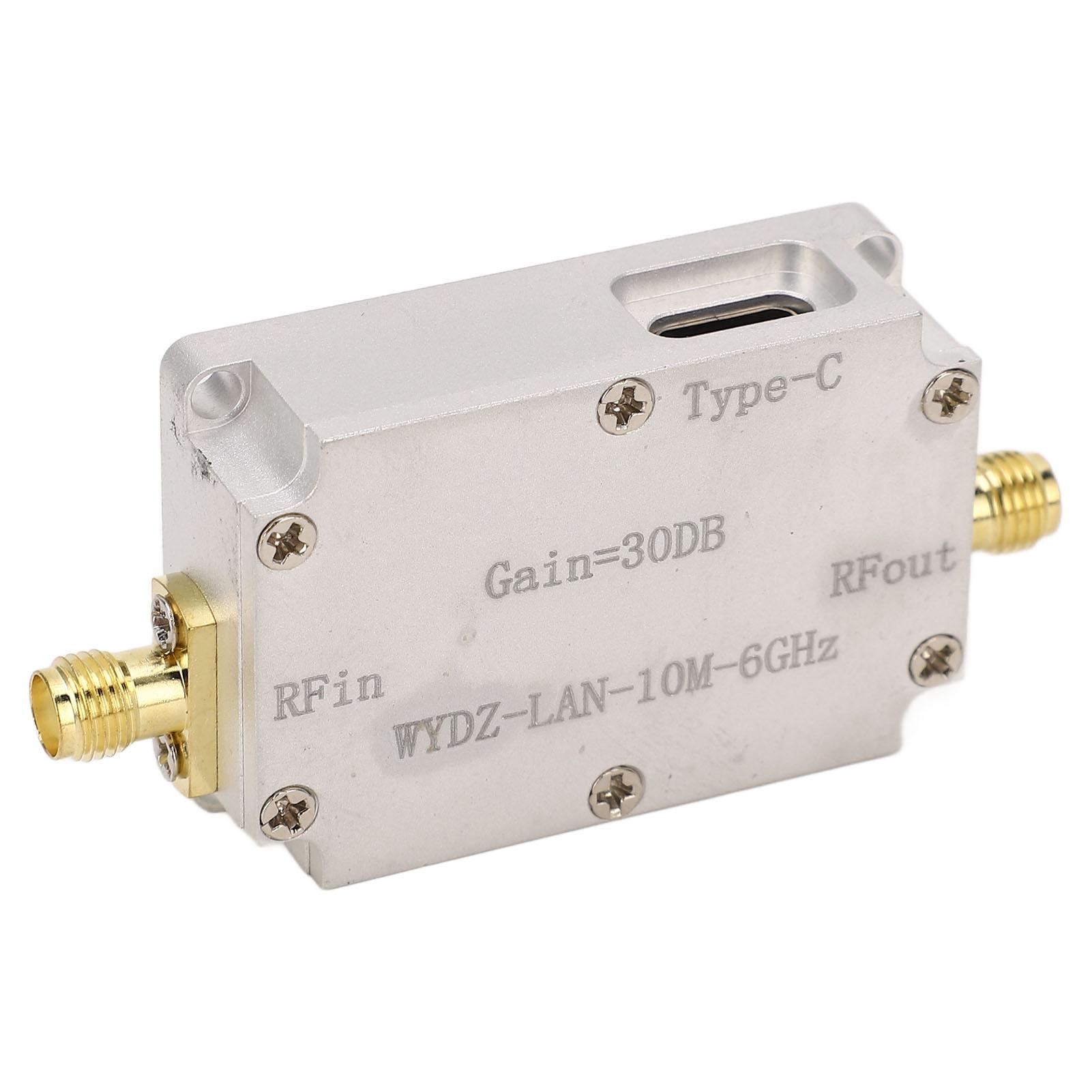 

RF WideBand Amplifier Low Noise Amplifier LNA 10M‑6Ghz High Gain SMA Female Connector for Radio