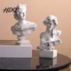 Classic Greek Sculpture Bust Statue Ornaments Resin for Art Studio Decor