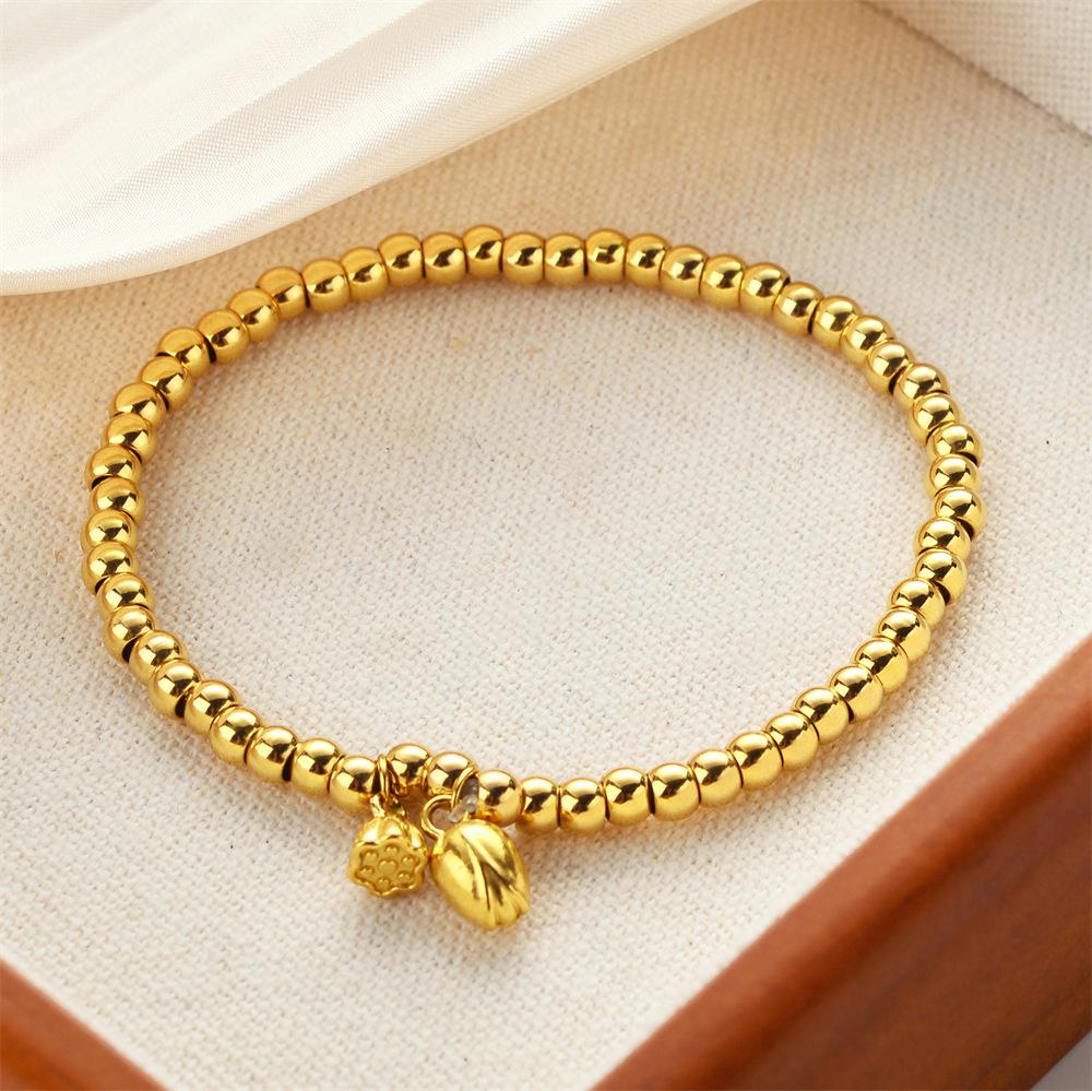 Korean Titanium Steel Four-Leaf Clover Bracelet - Women's Fashion, Versatile & Non-Fading Jewelry