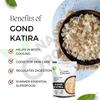 Namo Organics Gond Katira Pur - 250 gr | Proprietăți răcoritoare | Gumă comestibilă 100% naturală Superaliment