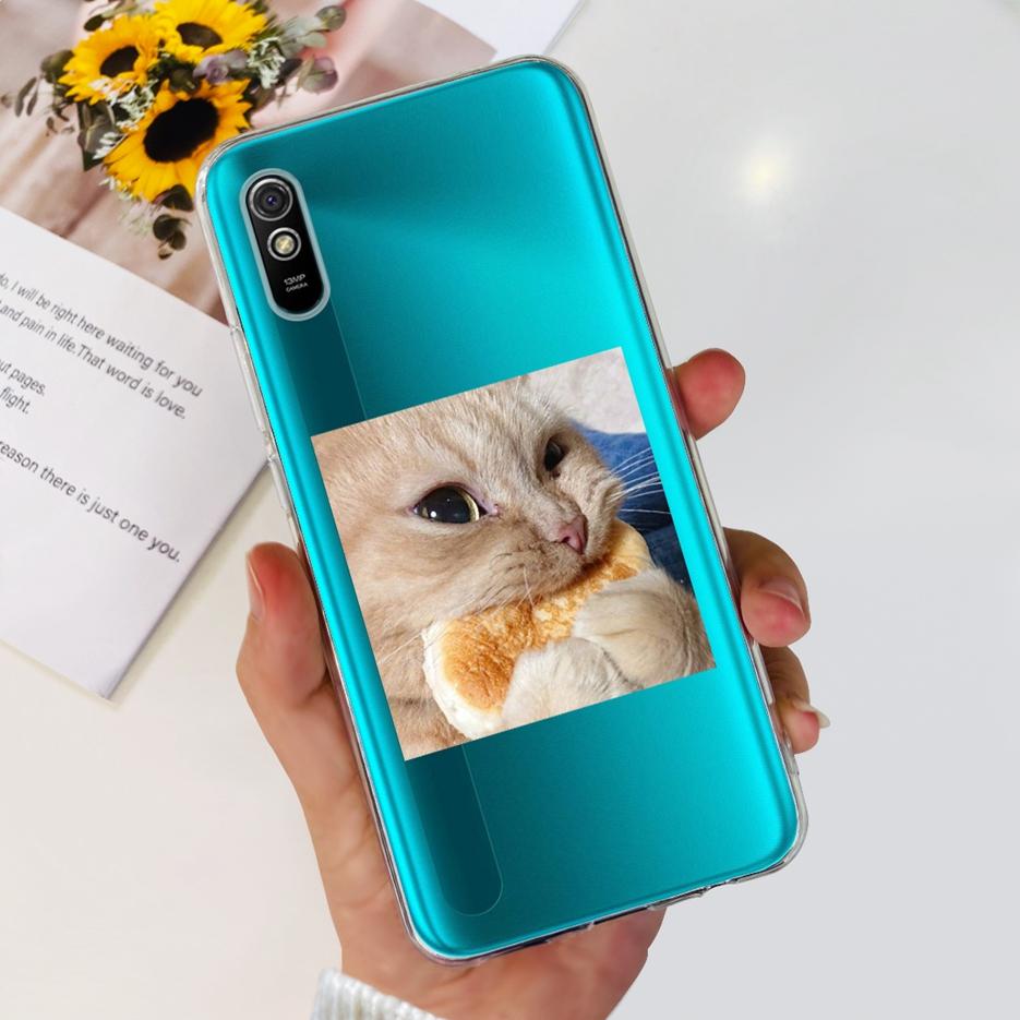 For Xiaomi Redmi 9A Case Redmi 9AT Stylish Painted Cover Clear Silicone Phone Case For Xiaomi Redmi 9A Sport Redmi9A T Soft Bags