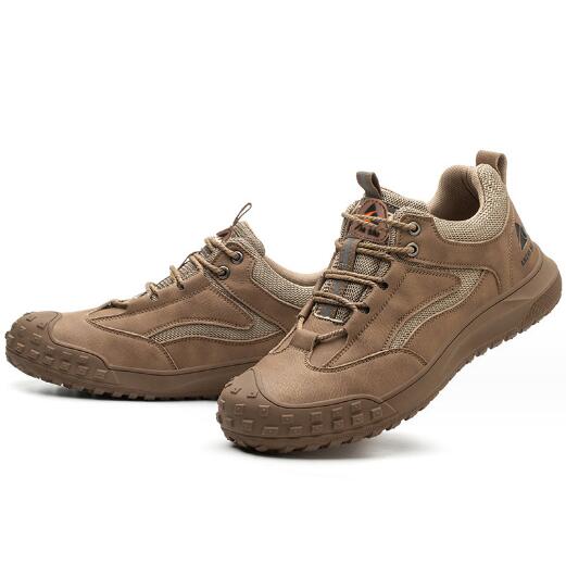 

Модные новые рабочие защитные ботинки мужские противоударные противопрокольные легкие дышащие защитные ботинки со стальным носком D466 45 коричневый