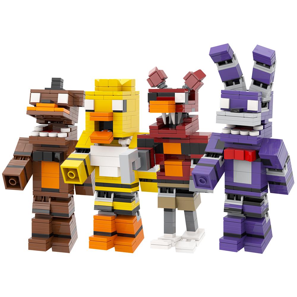 

MOOXI Набор для хоррор-игры MOC Кирпичики Киносцены Фигурки медведей Строительные блоки Детские образовательные игрушки для детей Подарок на день рождения