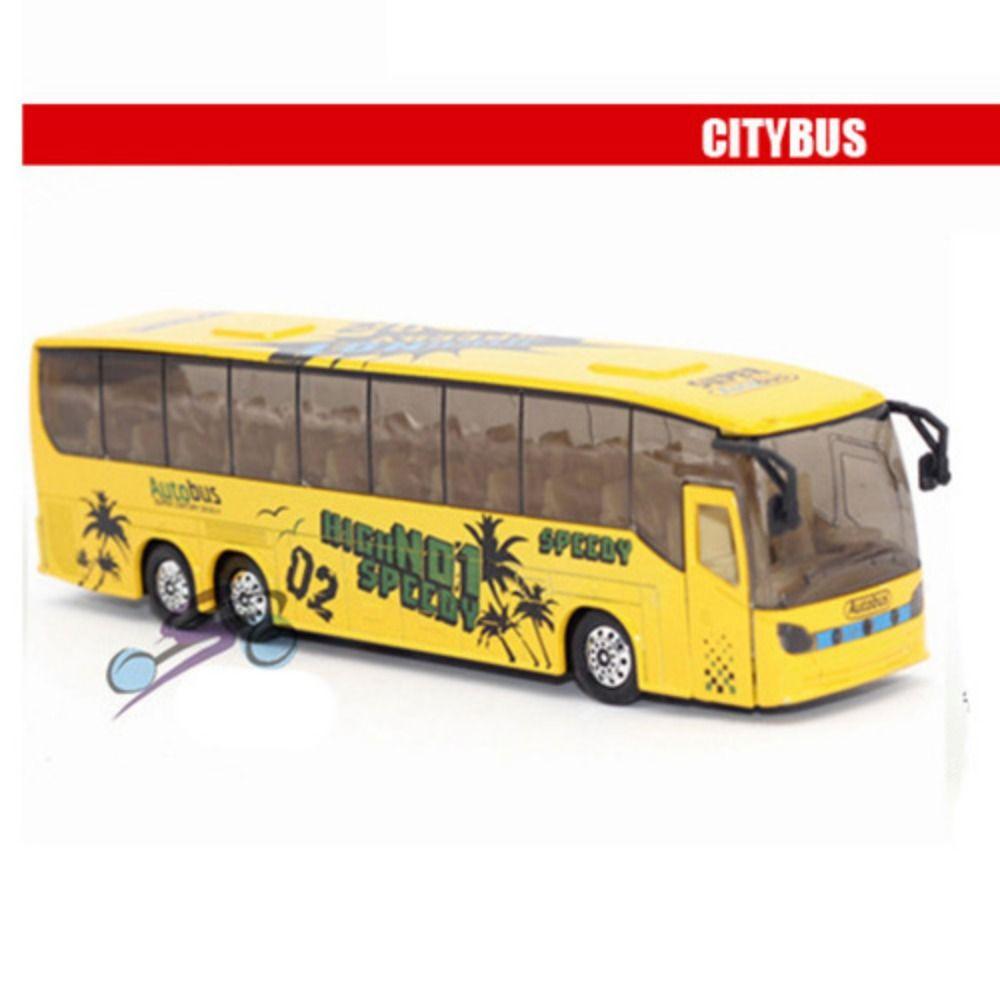 High Quality High Imitation Bus Shape Alloy Bus Model Vehicle Model Pull Back Extended Bus Toys