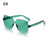 Costume Transparent Candy Color Sunglasses for Women Glasses Rimless Square Sunglasses High Quality High Quality
