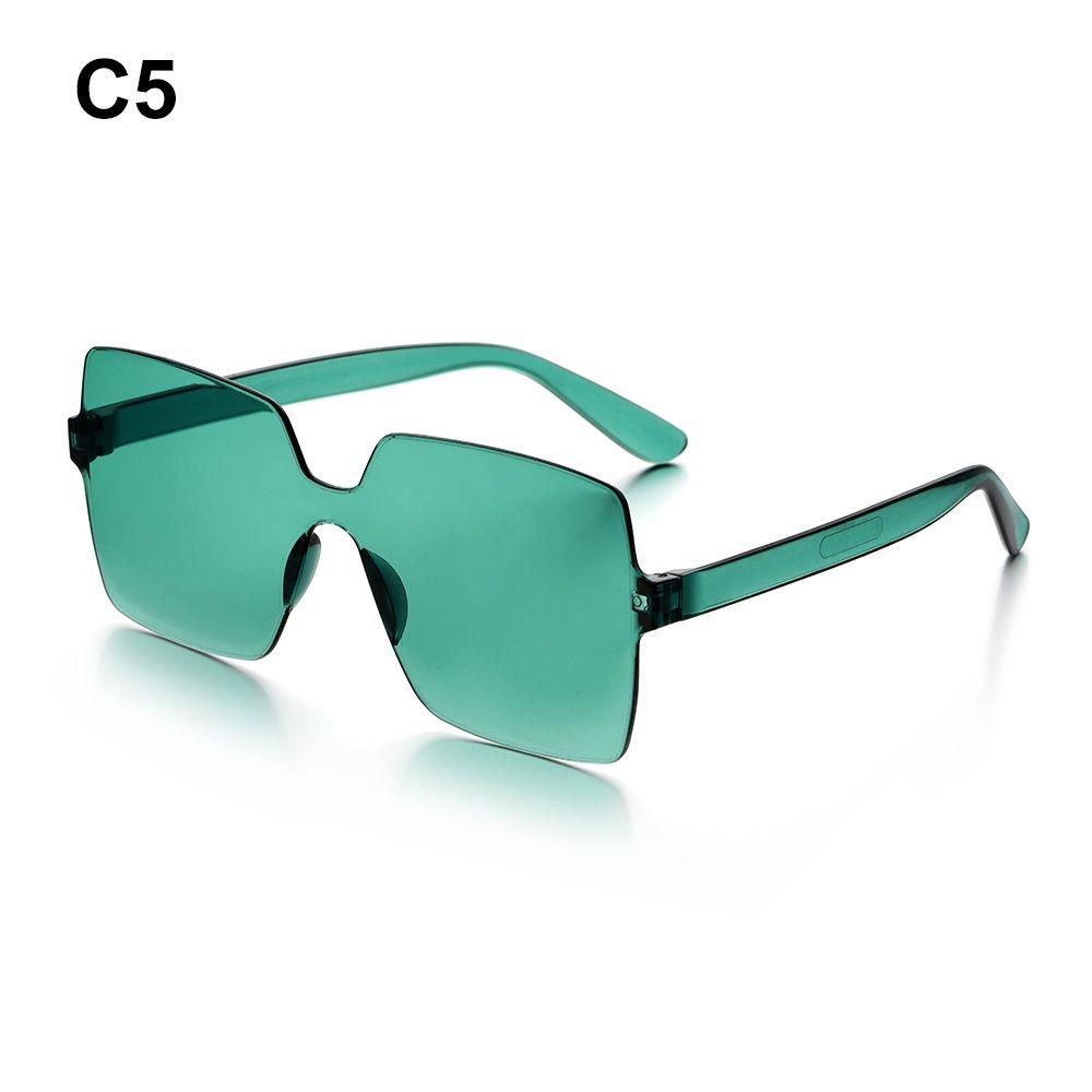 Costume Transparent Candy Color Sunglasses for Women Glasses Rimless Square Sunglasses High Quality High Quality