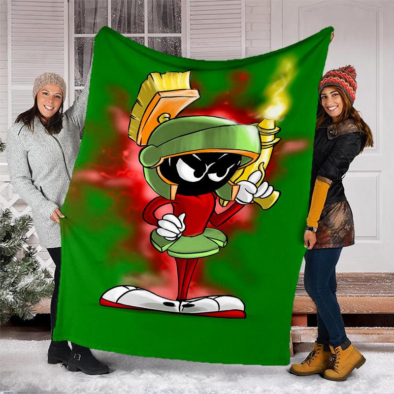 Marvin the Martian1 printed throw blanket—lightweight,soft,warm;versatile blanket for all seasons—perfect as &air-conditioning throw,nap blanket