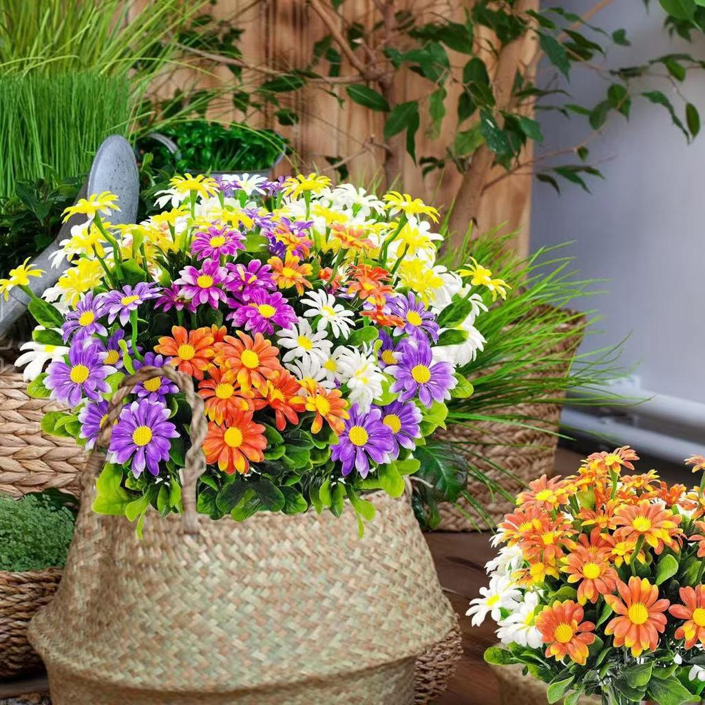 5/10pcs Artificial Flowers Silk Daisy Wedding Wreath Home Room Table Decor Fake Plants Festival Outdoor Yard Scrapbook Accessory