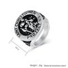 New Vintage Guardian St. Christopher Titanium Steel Ring for Men Personalized Hip Hop Stainless Steel Jewelry Teenage Boys Faith Finger Ring