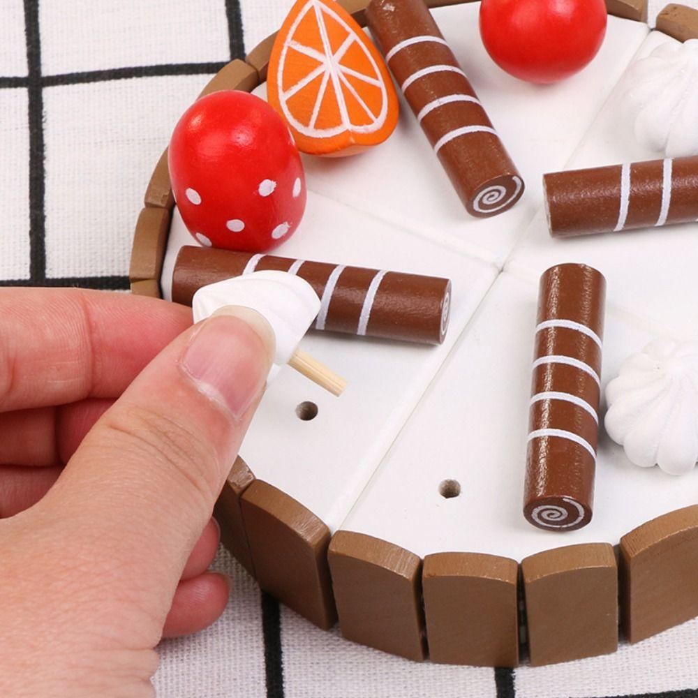 Interactive Birthday Cake Pretend Toy Magnetic Mousse Cake Cutting Game  Party Favor Gift