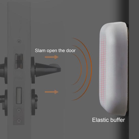 4 bucăți de protecție pătrate din silicon pentru mâner de ușă, rezistente la șoc