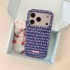Korean Style Strawberry iPhone 14/15/16/17 Pro Max Blue Phone Case for Women