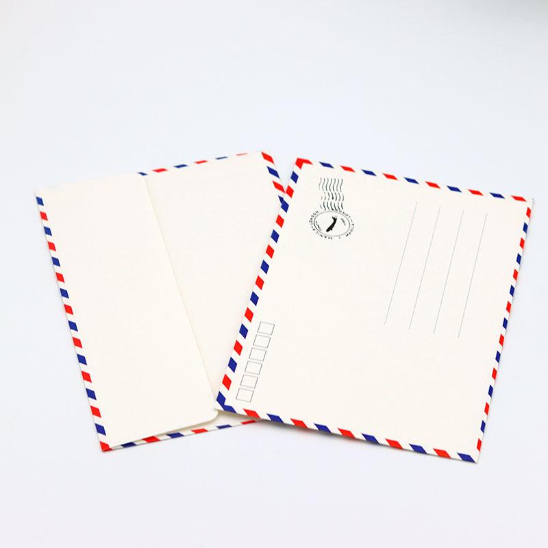 

20 шт./партия крафтовый бумажный конверт с цветными полосками по краям, авиаконверт, конверт для хранения 17,5 * 12,3 см