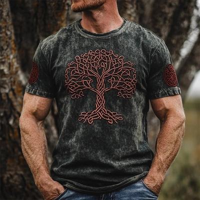 T-shirt da uomo girocollo trendy moda dark stampata a maniche corte