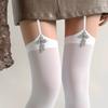 Gothic Cross Thigh High Stockings Woman Y2K Nylon Suspender Stockings With Hold Up  New Over Knee Socks Spicy Girls Tights