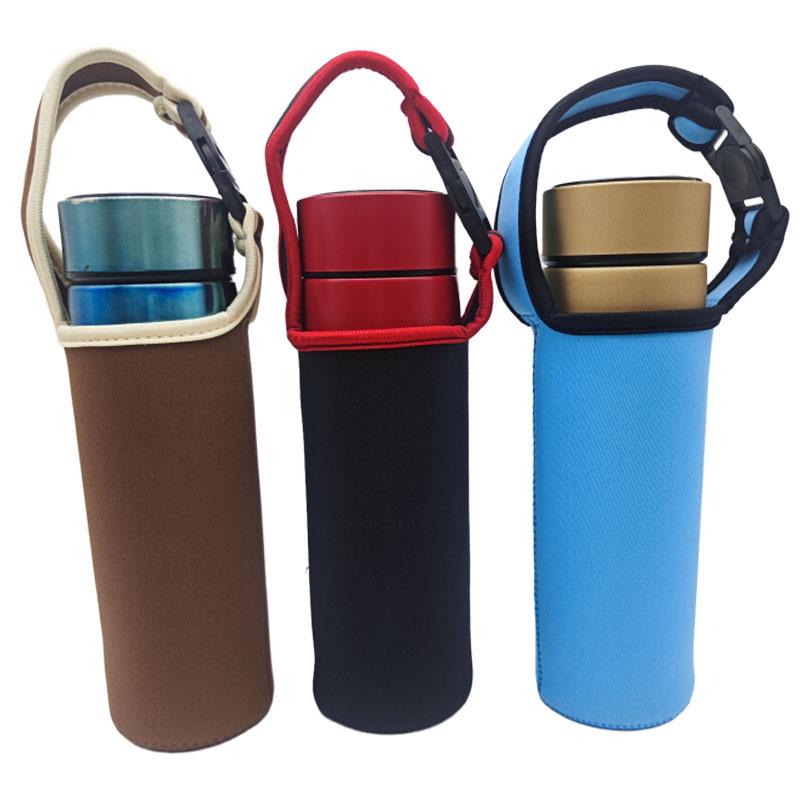Universal Insulated Thermos Cup with Anti-Fall Protection and Portable Crossbody Strap