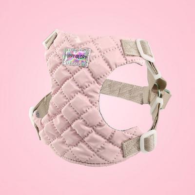 Pastel evcil hayvan rengi kapitone koşum, pembe