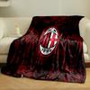 AC Milan Logo Designed Flannel Blanket for Bedroom, Living Room, Sofa, and Nap