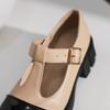 Women Patent PU Leather Two Tone Mary Jane Shoes T Strap Chunky Heels Goth Pumps Kawaii Girls Platform Ladies