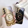 Gorgeous letter gold "R" For Samsung Galaxy S26 S20 FE S21 S22 S23 Plus S24 Ultra S25Ultra S21+  S22Plus Golden glass phone case