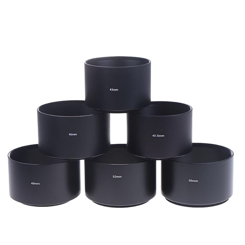 40.5Mm 43Mm 46Mm 49Mm 52Mm 55Mm 58Mm 62Mm 67Mm 72Mm 77Mm Long Metal Lens Hood For Camera Lens Universal Sunshade