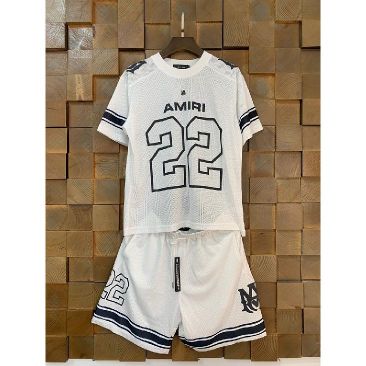 New Short Sleeve T Shirt numbers22No. 10 Jersey Football Uniform Mesh Sports Casual Shorts Couple Set