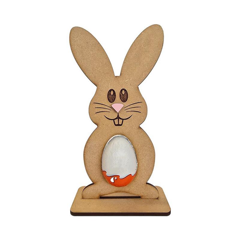 Wooden Egg Stand Bunny Egg Rack Wooden Easter Bunny Egg Holder For Kinder Eggs Personalized Table For Kids For Chocolate