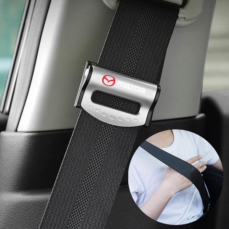 2Pcs Car Safety Seat Belt Buckle Clip Seatbelt Stopper Adjuster Clip For Mazda 3 6 CX5 2 CX3 CX9 MX5 RX8 Axela Demio MS CX5 2 Axela Demio Atenza MS