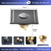 Gunmetal Gray 304 Stainless Steel Odor-Resistant Floor Drain with Copper Core for Shower & Washing Machine.