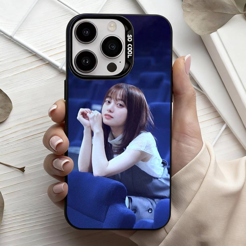 CUTE Actress Kanna Hashimoto Phone Case For iPhone17,16,15,14,13,12,11 Plus,Pro Max Black Candy silver phone case