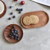 Vintage Wooden Snack Tray Cup Pad Coaster Plate Kitchen Decorative Plate Fruit Dish Sandwich Bread Buffet Salad Serving Tray
