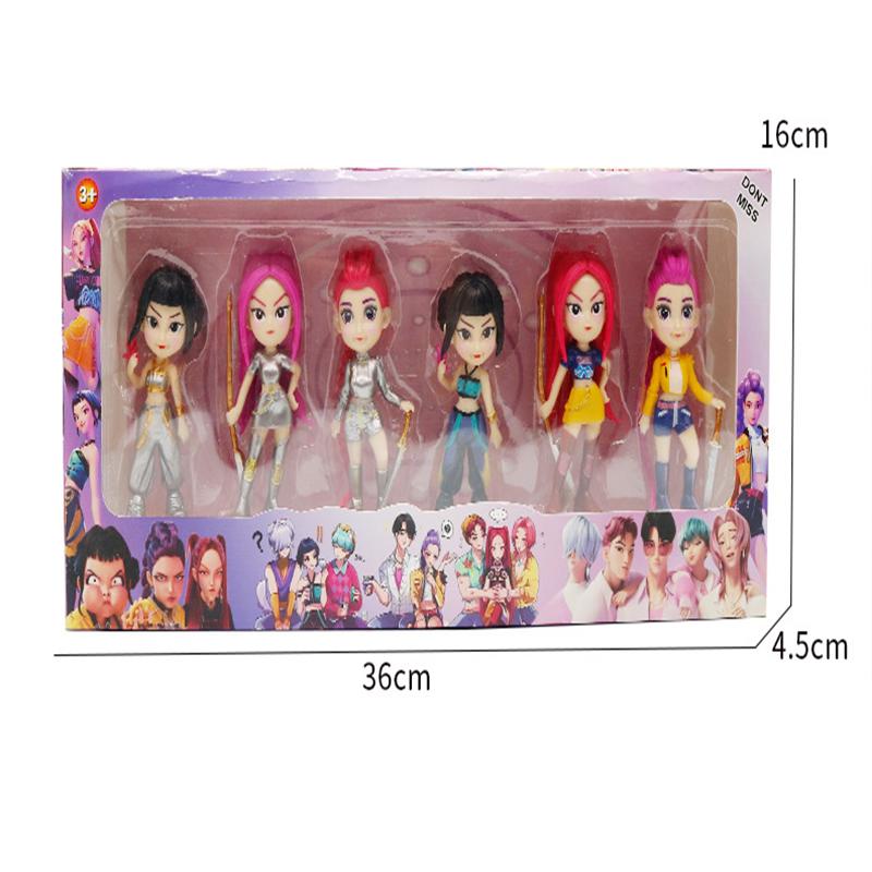 

Kpop Demon Hunters 6pcs/Set Action Figure Toy Tiger Rumi Mira Zoey Sussy Figurine Doll Fans Gift Christmas Gift