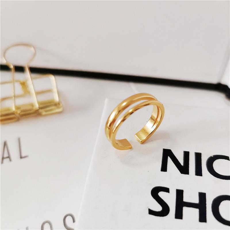 

18K Gold Hollow Ring: European & American Retro Style Size 7