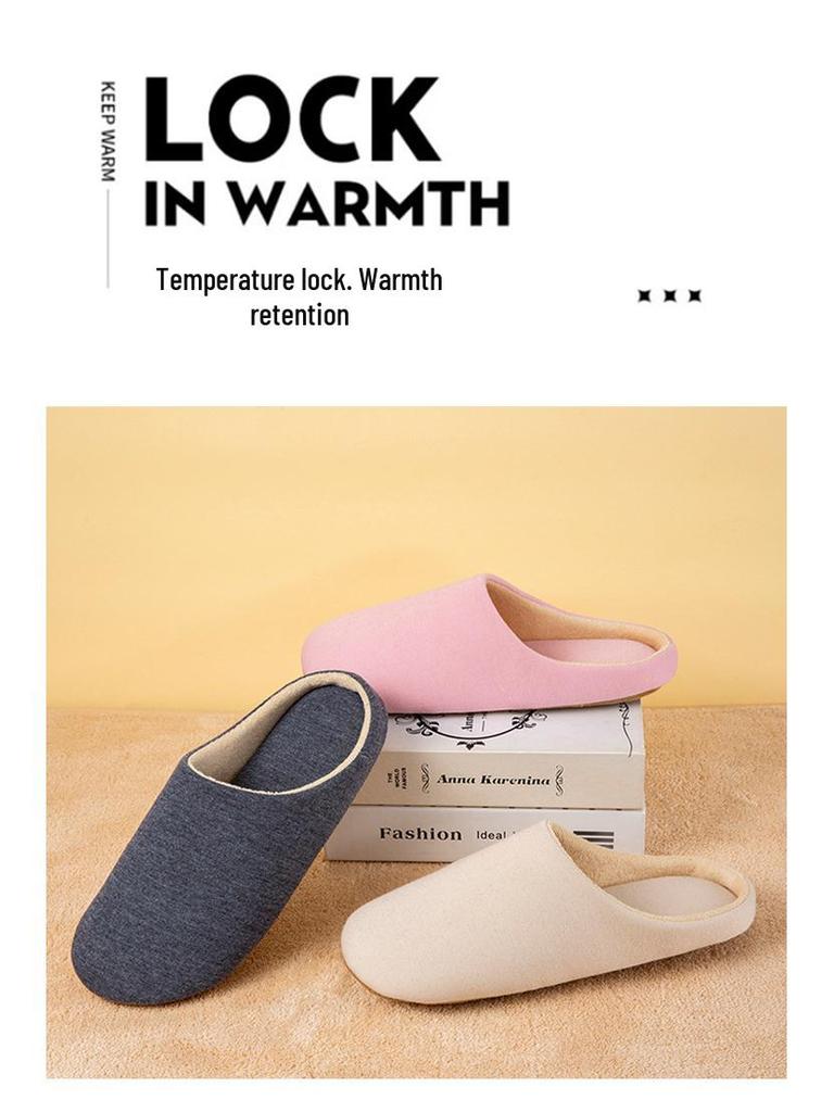 Pantofole da Donna in Cotone Silenziose a Punta Aperta - Suola Morbida in Tessuto, Lavabili in Lavatrice, Perfette per l'Autunno e l'Inverno in Casa