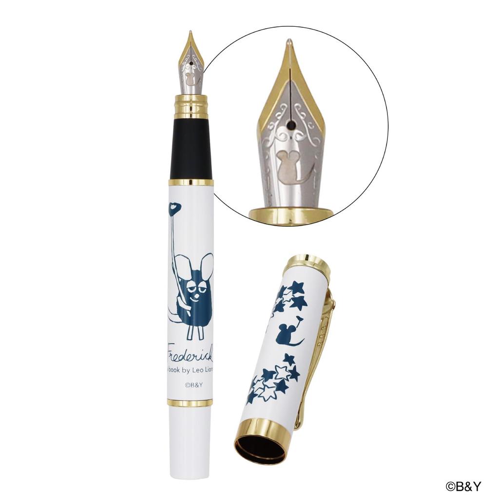 Leo Lionni Friends Fountain Leo Lionni Fountain Pen Cartridge and Converter Ink Fine F Pen, Frederick, IP635397, Included, Color Blue-Black, Point,