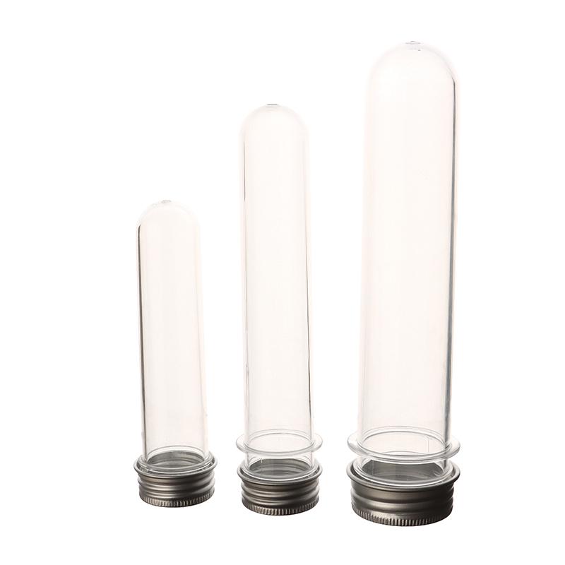 30/40/100Ml Pet Test Tube Bottle Transparent Cylindrical Plastic Refillable Bottle For Mask Candy Data Line Masking Paper