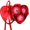 Heart Scented Bath Body Petal Rose Flower Soap Heart Metal Box  Rose Flower Decor Gift Romantic
