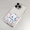 Transparent TPU Phone Case with Elephant Pattern Suitable for iPhone 17 16 15 14 13 12 11 Pro/Max/Plus Anti Drop and Shockproof