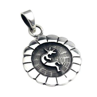 [World Accessories Carmelo] Native American Indian Kokopelli Sterling Silver 925 Pendant Top
