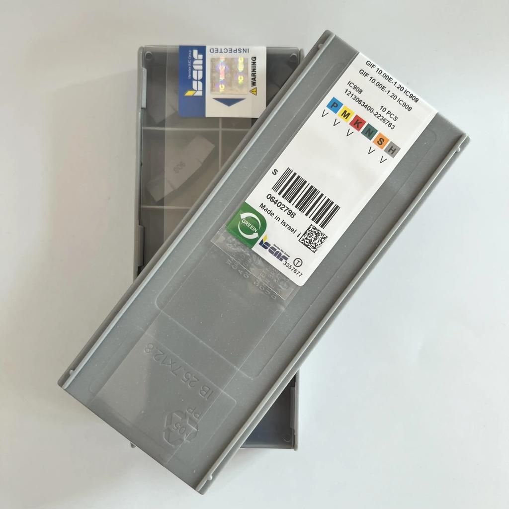 ISCAR / GIF10.00E-1.20 IC908 /Industrial indexable carbide inserts 10 Pcs
